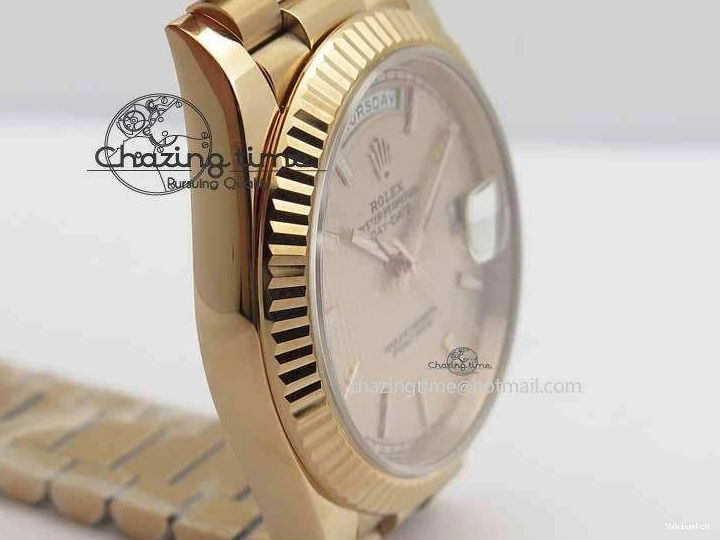 RG Edition On Best A3255 RG President Noob 228239 40mm 1:1 RG Bracelet Day-Date Dial 0409